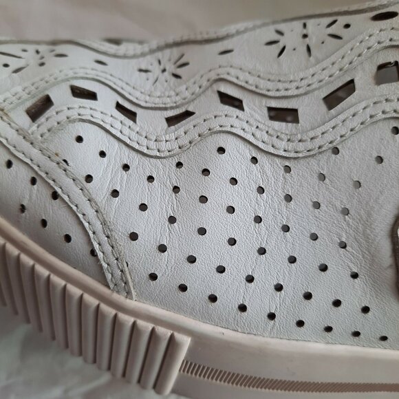 Ash Kingston White Leather Perforated Slip On Sneakers Womens Size 40 US 9.5 - Picture 6 of 7